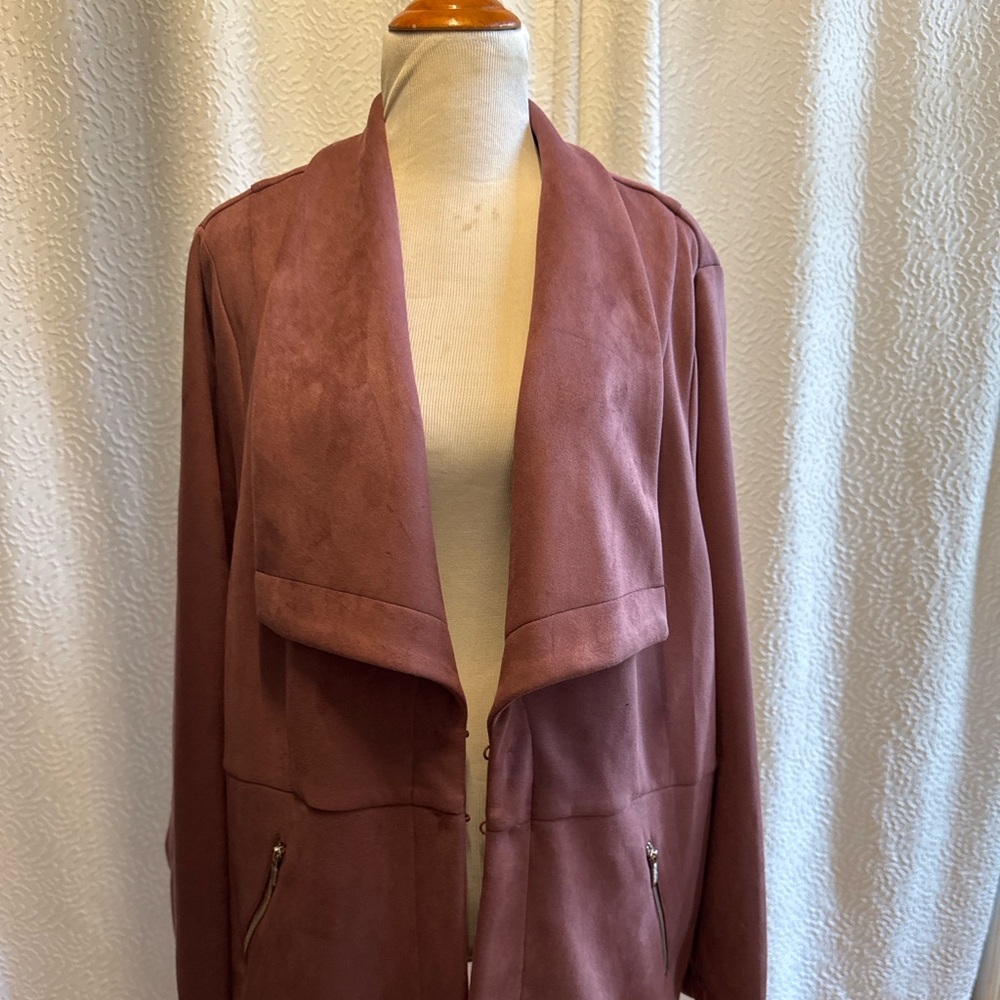 Torrid Faux Suede Waterfall Jacket